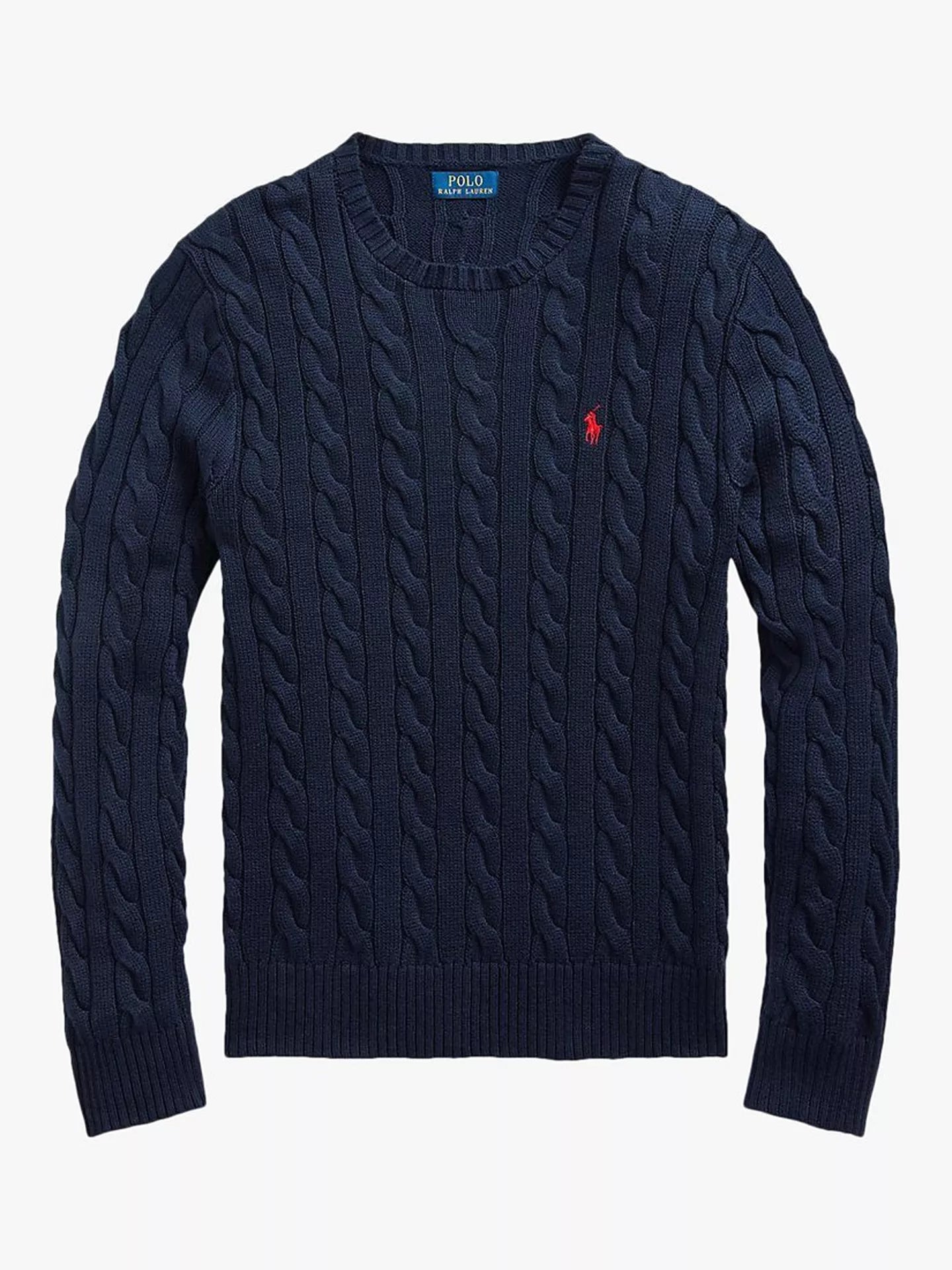 RL COTTON NAVY KNIT