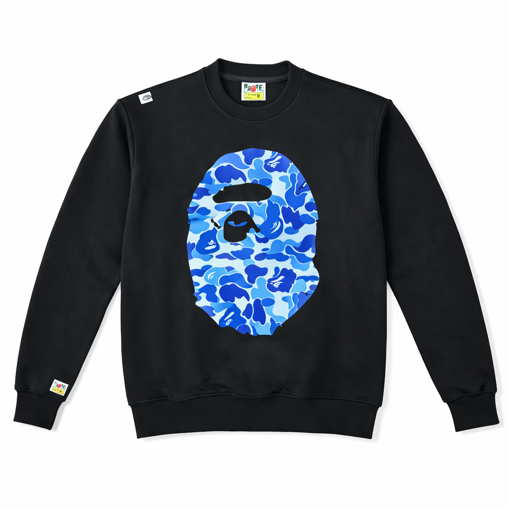 BAPE BLUE HEAD CREWNECK