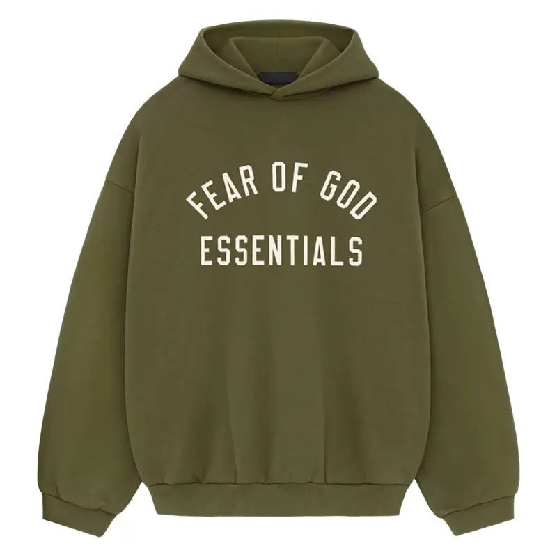 ESSENTIALS SS25 OLIVE HOODIE