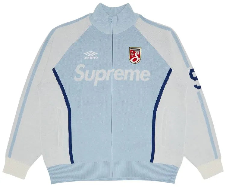 SUPREME X UMBRO BABY BLUE KNIT ZIPUP