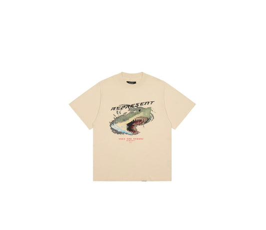 REPRESENT SHARK BEIGE TEE