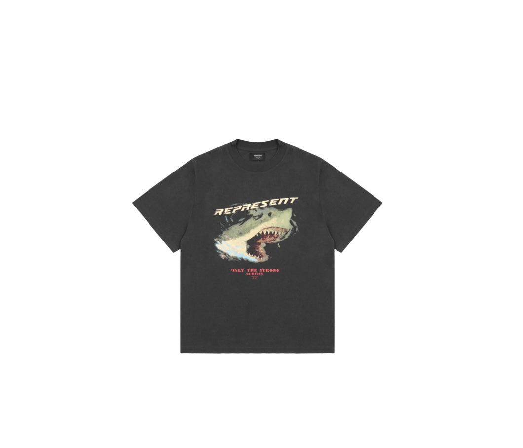 REPRESENT SHARK BLACK TEE