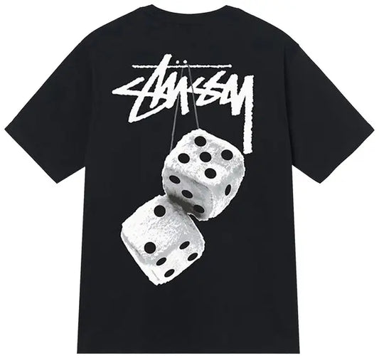 STUSSY DICE TSHIRT BLACK