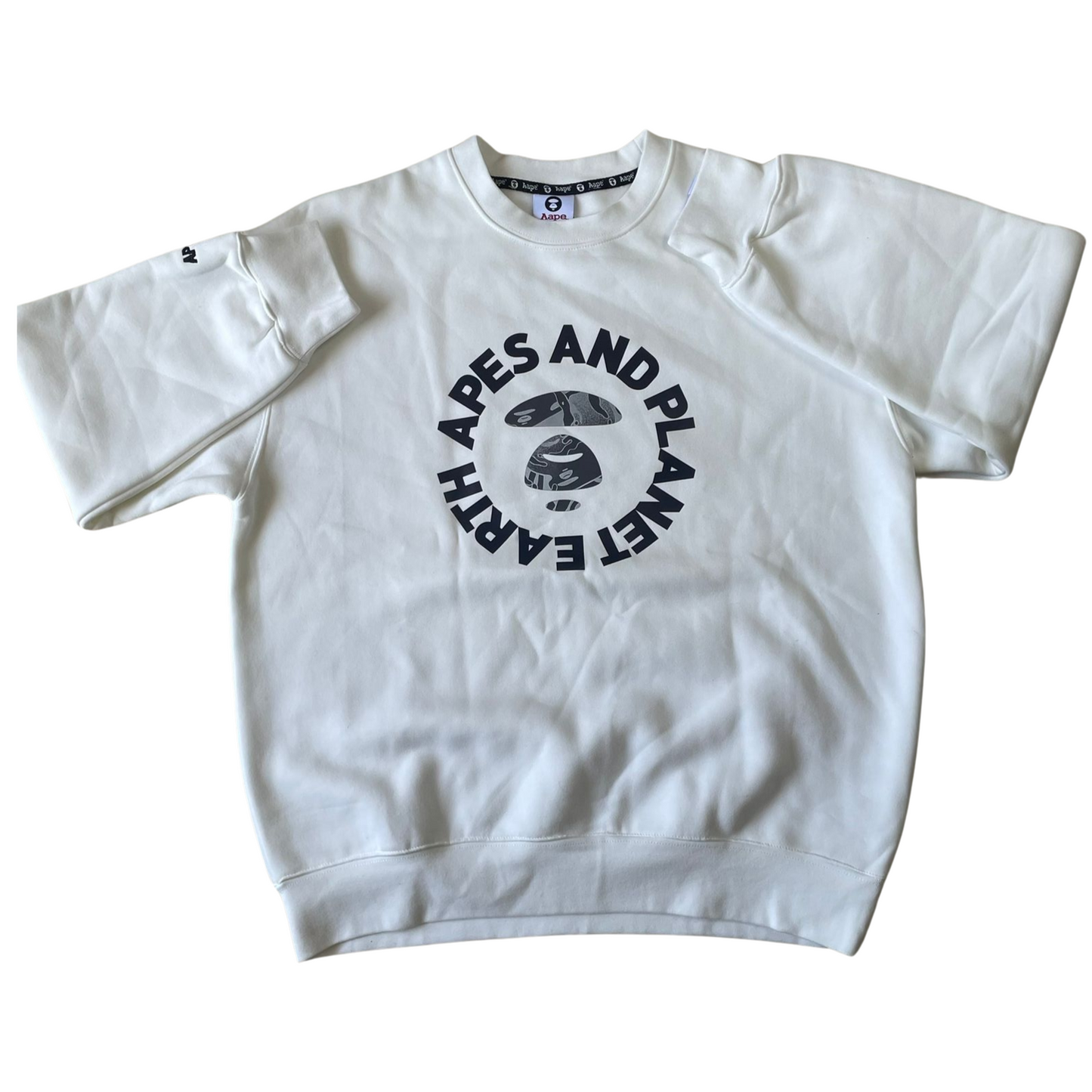 AAPE WHITE CREW NECK
